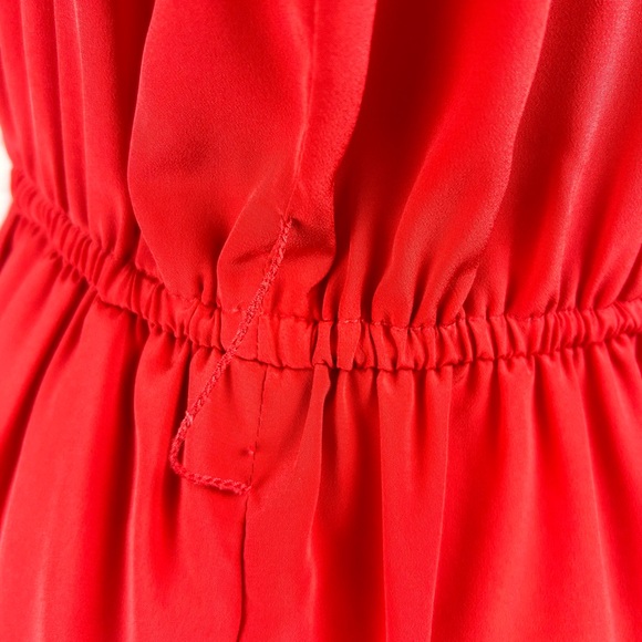 Talbots | Red Vintage Long Sleeve Polyester Midi Dress, petite, size 14P - Picture 11 of 14